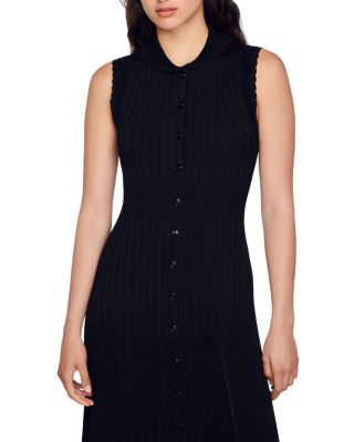 Sandro Laurene Sleeveless Ribbed Knit Maxi Dress Bloomingdale's