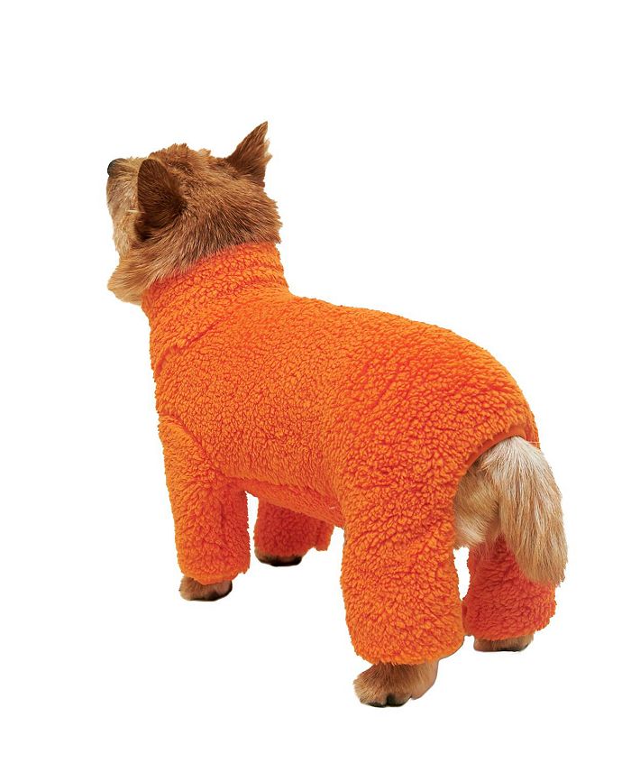 Orange fleece onesie deals