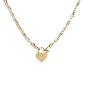 Bloomingdale's - Heart Paperclip Link Pendant Necklace in 14K Yellow Gold, 18"