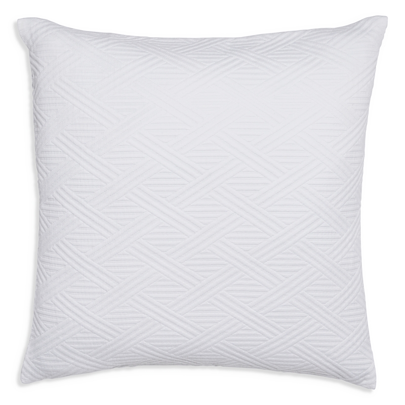 Frette Cotton Geometrics Decorative Cushion - Exclusive In White
