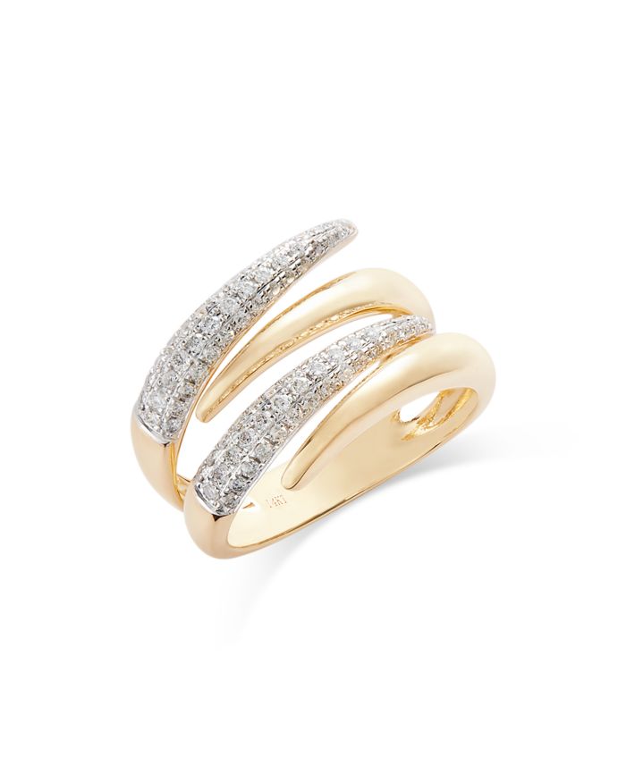 Diamond Wrap Ring in 14K Yellow Gold, 0.55 tcw