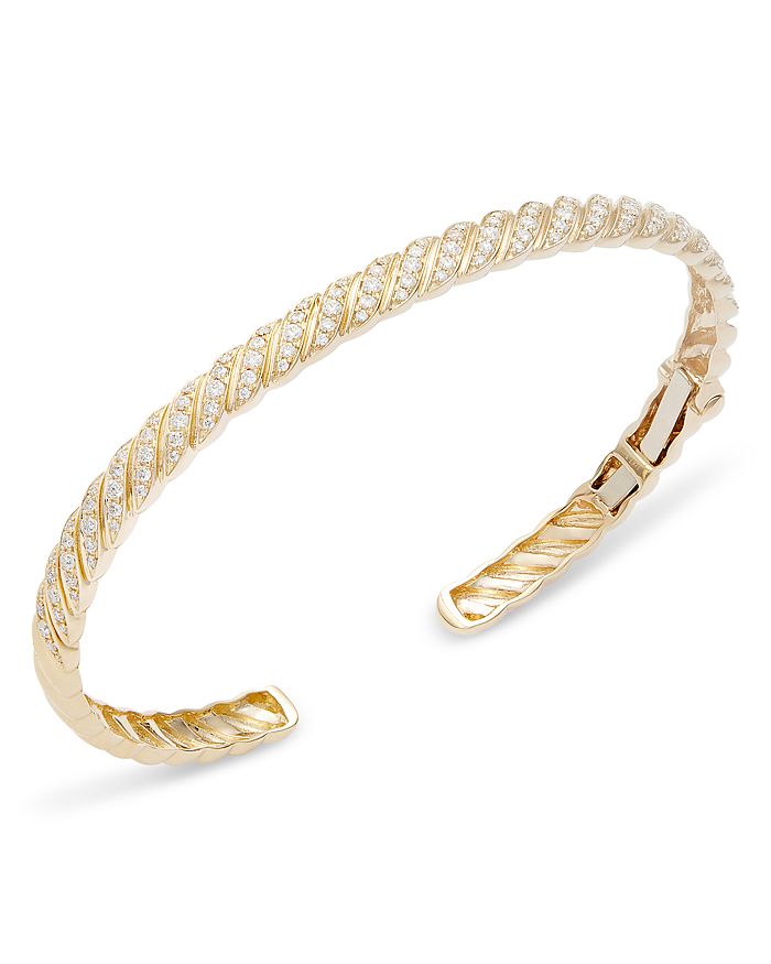 Bloomingdale's - Diamond Cuff Bangle Bracelet in 14K Yellow Gold, 0.80 ct. t.w.