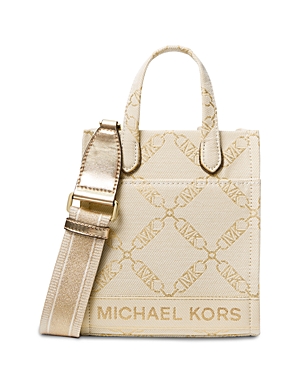 Michael Kors Michael  Gigi Extra Small Shopper Tote Crossbody In Natural/palegold