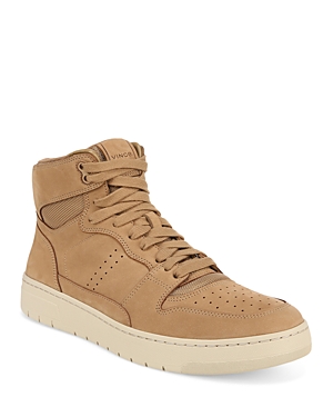 Vince Men's Mason Tonal Leather High-top Sneakers In New Camel