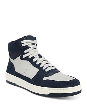 Shop Vince Men's Mason Lace Up High Top Sneakers In Spruce Blue
