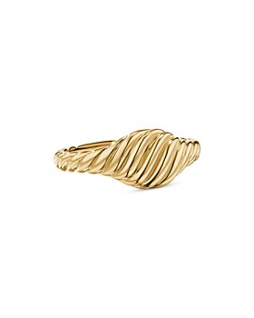 David Yurman - Sculpted Cable Micro Pinky Ring in 18K Yellow Gold