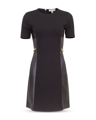 Michael Kors Michael Kors Faux Leather Trim Dress | Bloomingdale's Women