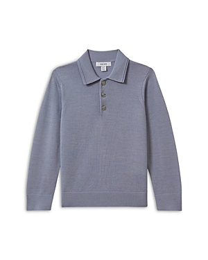 Reiss Boys' Trafford Sr Wool Polo Sweater - Big Kid In Porcelain Blue