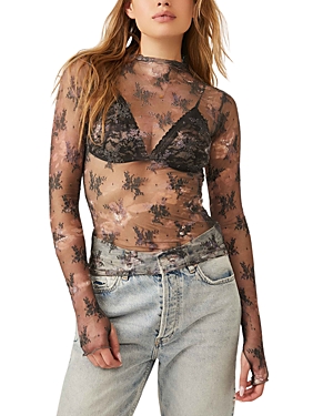 Free People Lady Lux Printed Layering Top In Night Sky