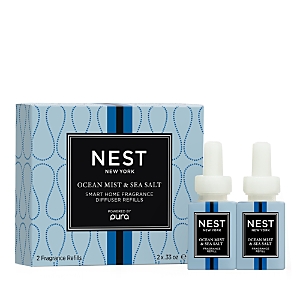 NEST NEW YORK OCEAN MIST AND SEA SALT PURA SMART HOME FRAGRANCE DIFFUSER REFILL, SET OF 2