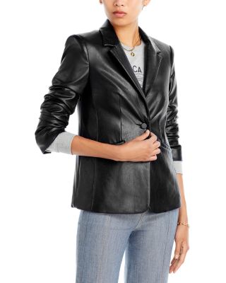 Kylie Faux Leather Blazer