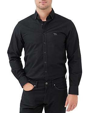 Shop Rodd & Gunn Gunn Oxford Pd Long Sleeve Slim Fit Shirt In Onyx