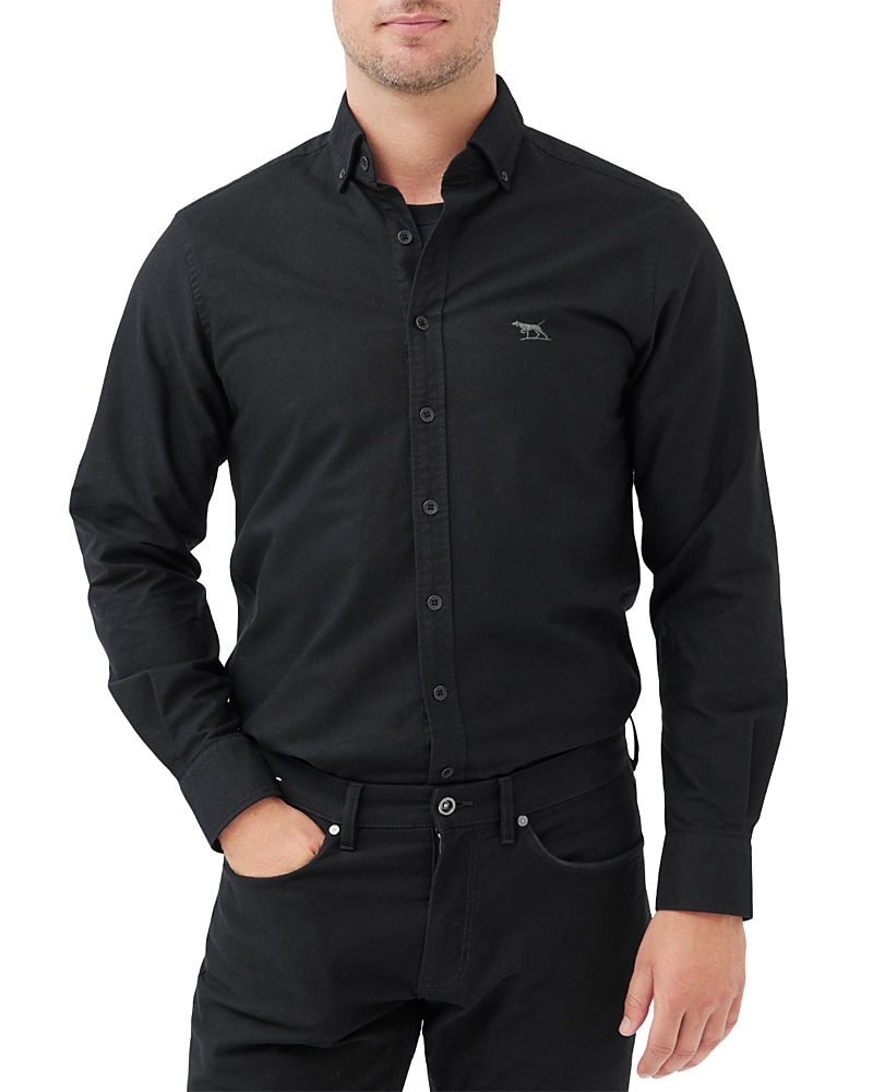 Rodd & Gunn Gunn Oxford Cotton Button-down Shirt In Onyx