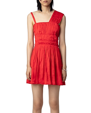 Zadig & Voltaire Roselie Satin Pleated Dress In Japon