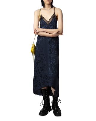 Risty Silk Jacquard High Low Dress