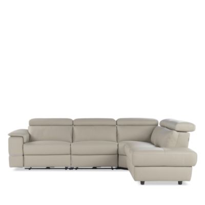Ronaldo 3-Piece Power Reclining Leather Sectional