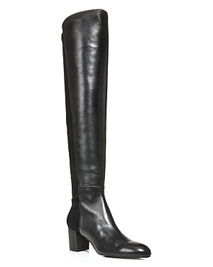 Shop Stuart Weitzman Women's 5050 Yuliana Over The Knee Block Heel Boots In Black
