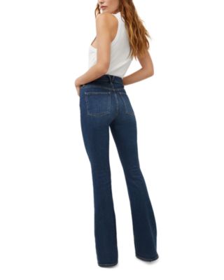 Beverly High Rise Flare Jeans in Bright Blue