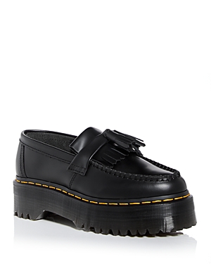 Shop Dr. Martens' Women's Adrian Quad Kiltie Platform Loafers In Black