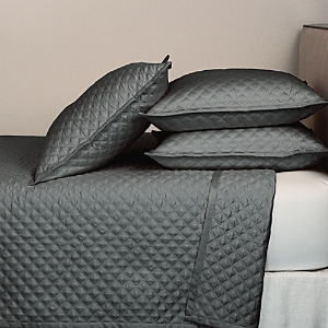Ann Gish Double Diamond Coverlet Set, King In Charcoal