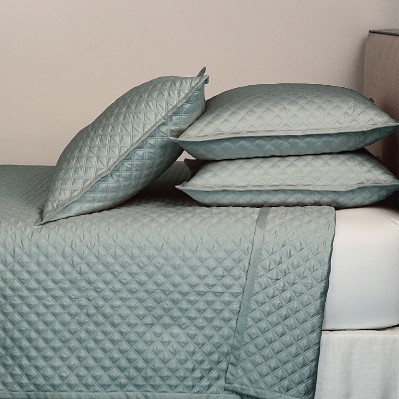 Ann Gish Double Diamond Coverlet Set, King In Seablue