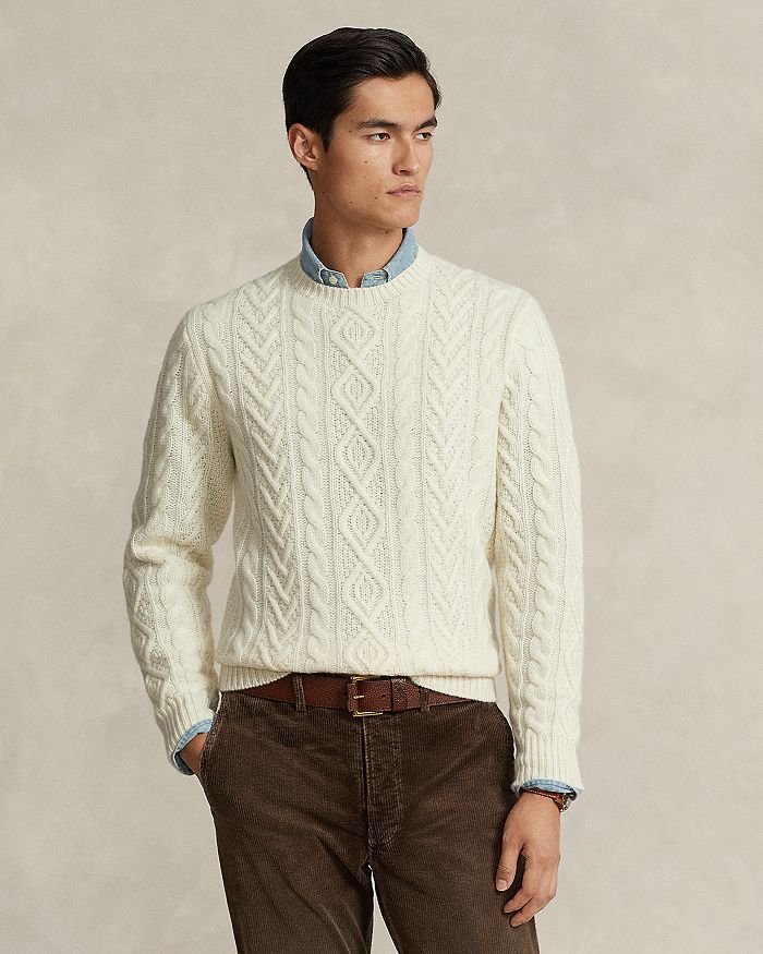 Polo Ralph Lauren Regular Fit Iconic Fisherman's Sweater | Bloomingdale's