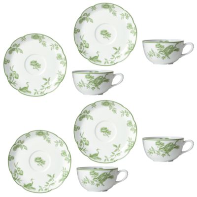 Albertine Tea Cup & Saucer, Set of 4