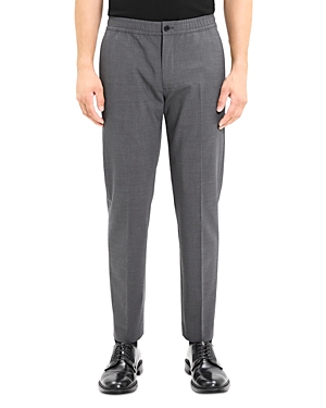 Shop Theory Larin Slim Fit Drawstring Pants In New Tailor In Medium Charcoal