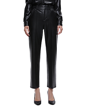 Shop Alice And Olivia Ming Faux Leather Ankle Pants In Black