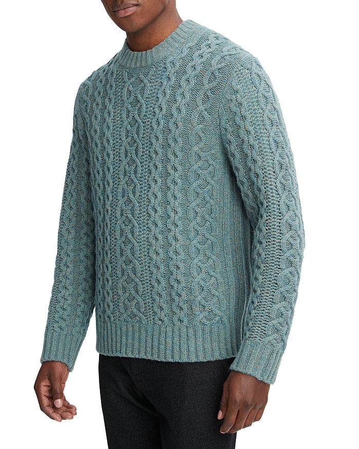 Vince - Aran Cable Knit Crewneck Sweater