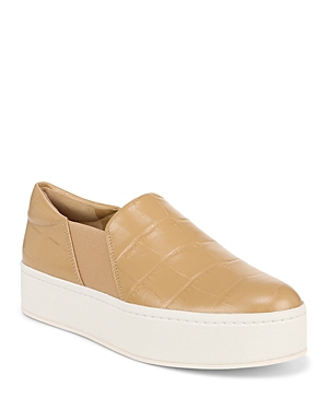 Vince Women's Warren Crocodile-embossed Low-top Sneakers In Husk