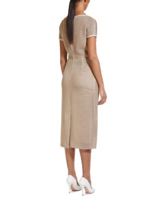 Max Mara Barbian Perforated Short Sleeved Dress | Bloomingdale's
