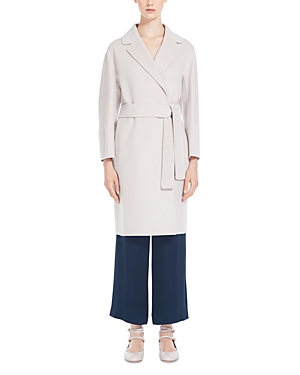 Max Mara Women Arona Virgin Wool Coat In Ecru