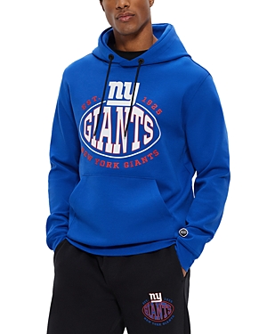Hugo Boss Boss X Nfl Cotton-blend Hoodie With Collaborative Branding In Medium Blue