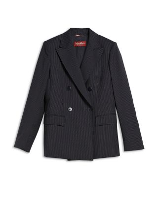 【送料&関税込】Max Mara Studio Double-breasted Blazer In En Max Mara Studio - Key double breasted blazer black - The Corner