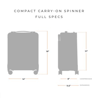 Baseline Compact Carry On Spinner Suitcase