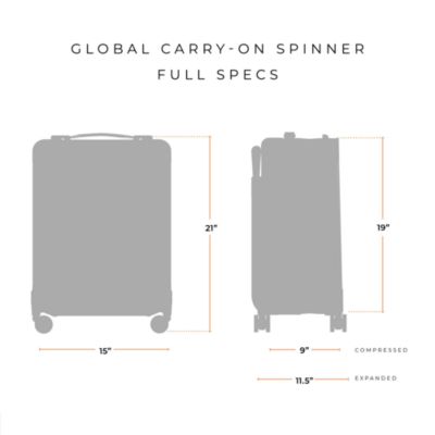 Baseline Global Carry On Spinner Suitcase