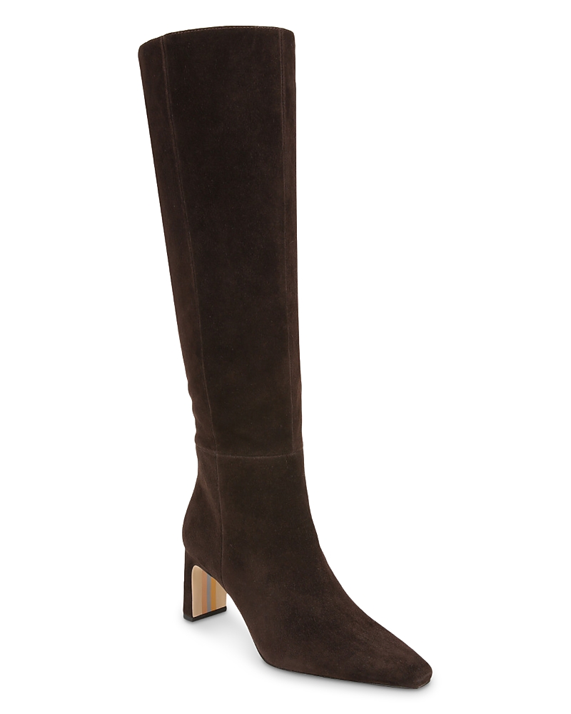 Sam Edelman Women's Sylvia Wide Calf Pointed Toe High Heel Boots In Brown