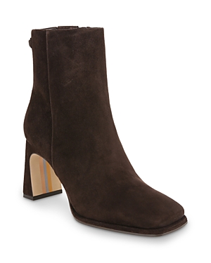 Shop Sam Edelman Women's Irie Square Toe High Heel Booties In Chocolate