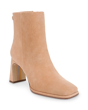 Sam Edelman Women's Irie Square Toe High Heel Booties In Luxe Tan