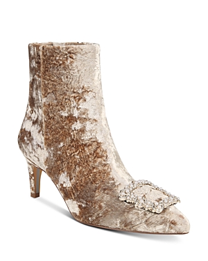 Shop Sam Edelman Women's Ulissa Luster Embellished High Heel Boots In Prosecco