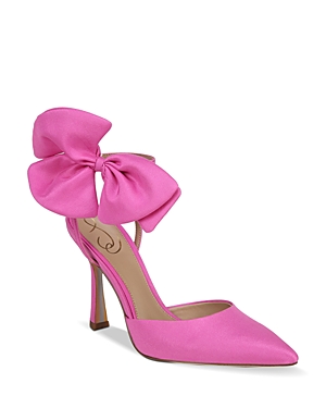 SAM EDELMAN WOMEN'S HALIE ANKLE STRAP POINTED TOE HIGH HEEL PUMPS