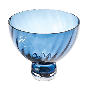 Global Views Ball Footed Bowl, Small In Blue