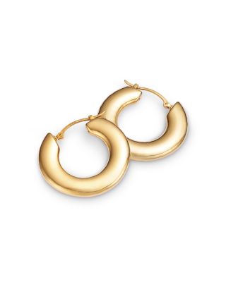 Polished Small Hoop Earrings in 14K Yellow Gold