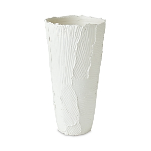 Shop Global Views Ceramic Chip Vase, Tall In White