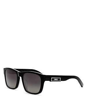 Shop Dior B23 S2f Geometric Sunglasses, 58mm In Black/gray Gradient