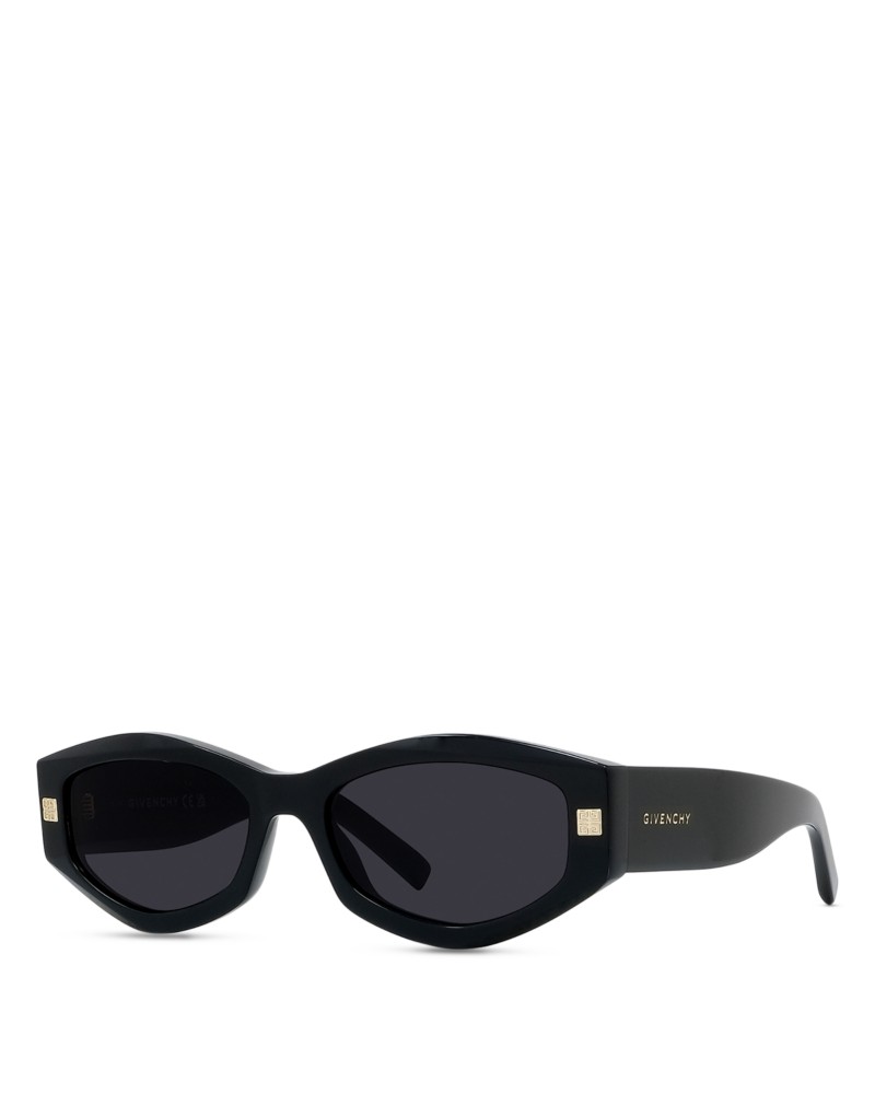Givenchy Gv Day Geometric Sunglasses, 54mm in Black/Gray Solid