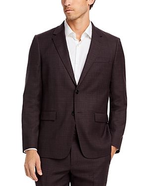 Shop Theory Chambers Tonal Plaid Slim Fit Suit Jacket In Deep Chianti Multi