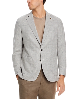 PETER MILLAR CROWN CRAFTED BRADFORD MERINO WOOL & CASHMERE PLAID REGULAR FIT SOFT SPORT COAT