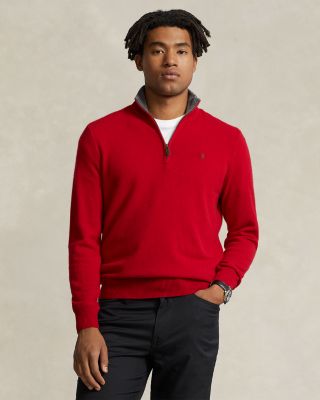 Polo Ralph Lauren Cashmere Regular Fit Quarter Zip Mock Neck Sweater - Exclusive